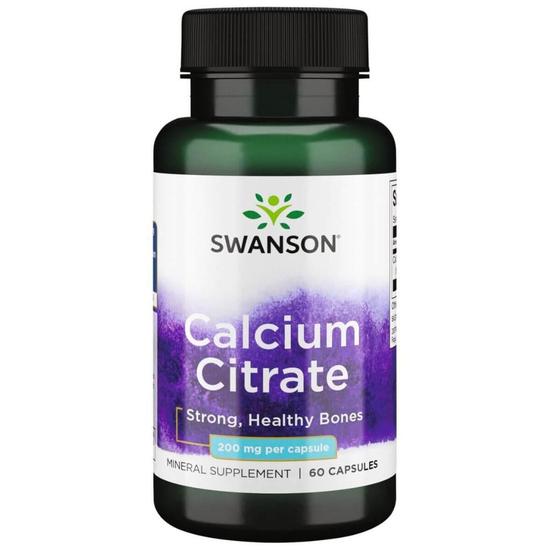 Swanson Calcium Citrate 200mg Capsules 60 Capsules