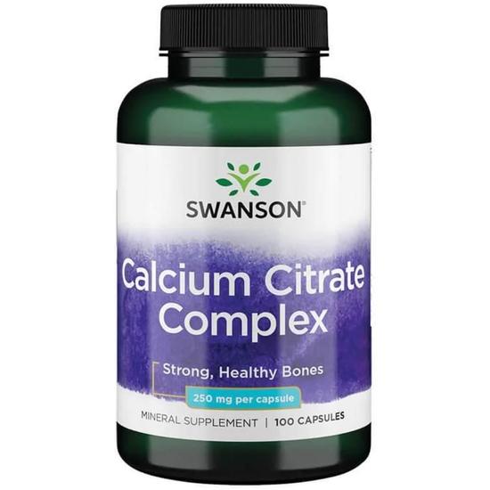 Swanson Calcium Citrate Complex 250mg Capsules 100 Capsules