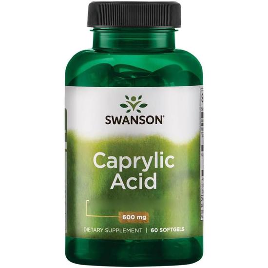 Swanson Caprylic Acid 600mg Softgels 60 Softgels