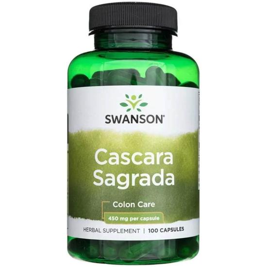 Swanson Cascara Sagrada 450mg Capsules 100 Capsules