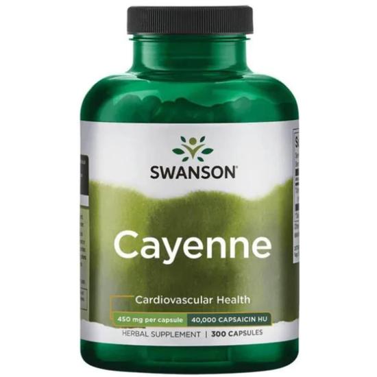 Swanson Cayenne 450mg Capsules 300 Capsules