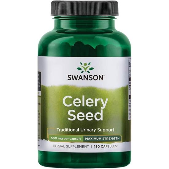 Swanson Celery Seed 500mg Capsules 180 Capsules