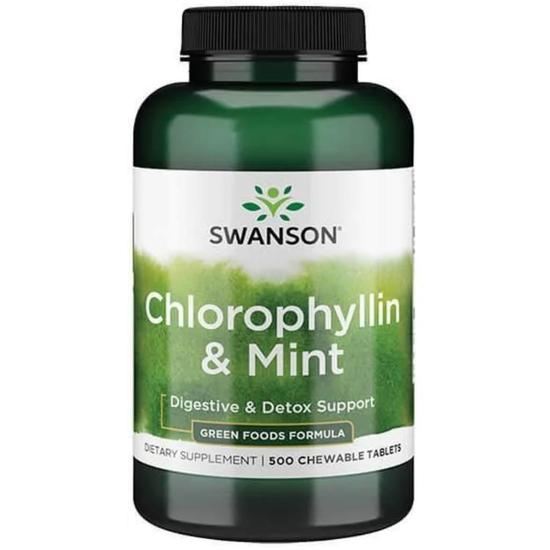 Swanson Chlorophyllin & Mint Chewables 500 chewables