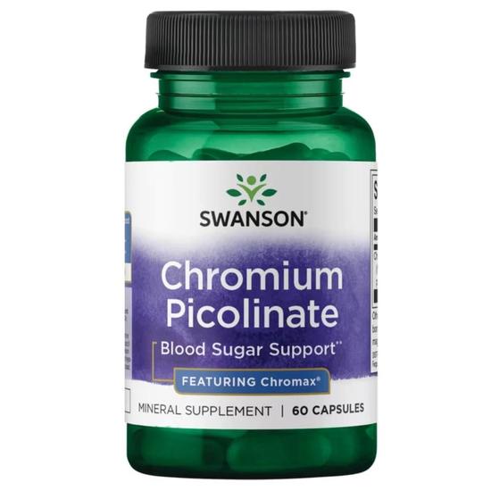 Swanson Chromium Picolinate Featuring Chromax 200mcg Capsules 60 Capsules