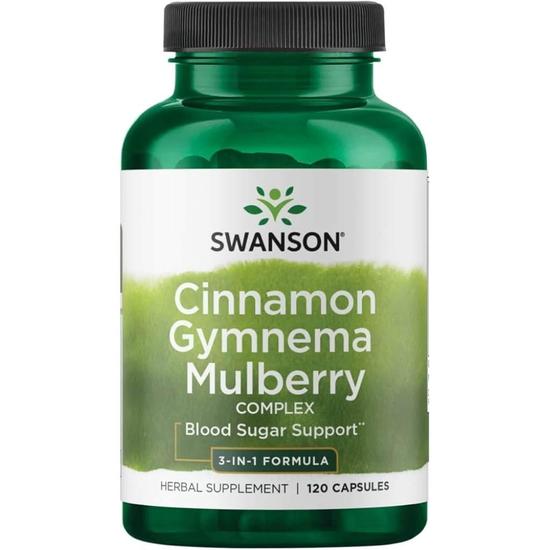 Swanson Cinnamon Gymnema Mulberry Complex Capsules 120 Capsules