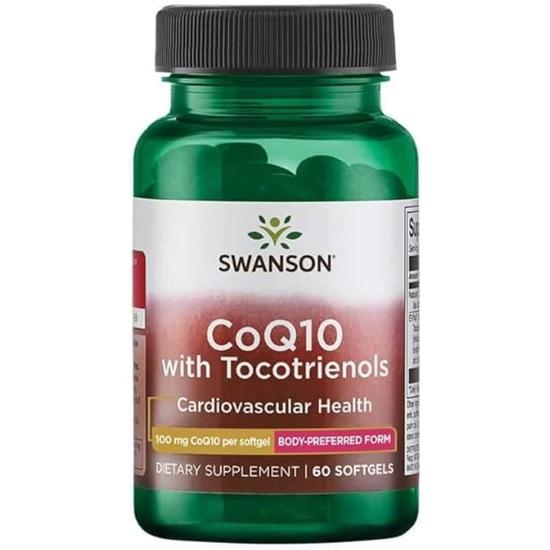 Swanson CoQ-10 100mg With 10mg Tocotrienols Softgels 60 Softgels