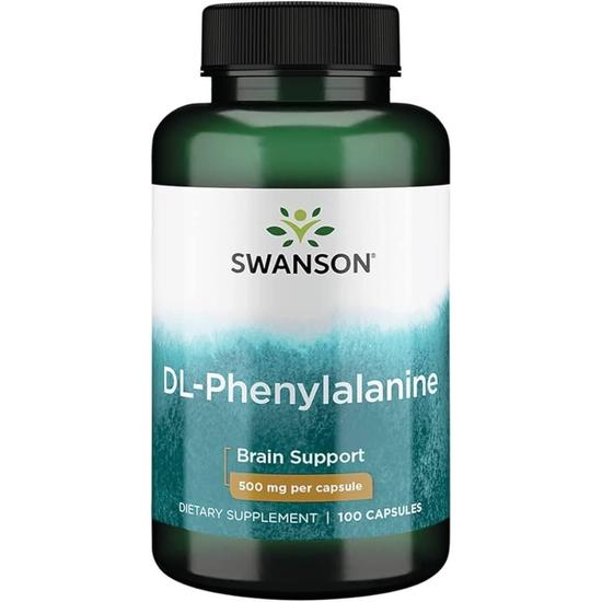 Swanson DL-Phenylalanine 500mg Capsules 100 Capsules