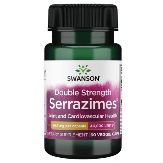 Swanson Double Strength Serrazimes 40 000 Units Capsules 60 Capsules