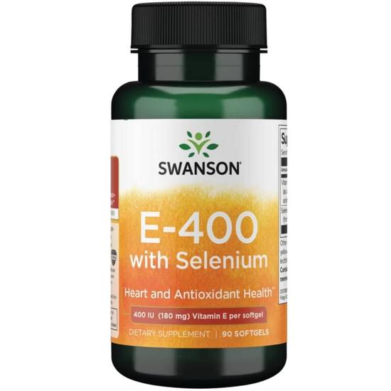 Swanson E With Selenium 400iu Softgels 90 Softgels