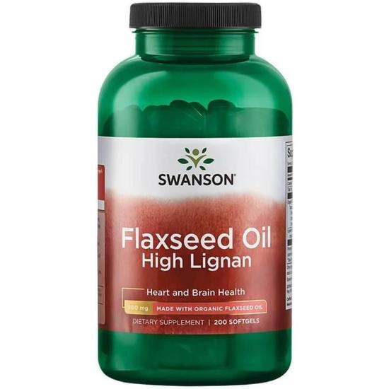 Swanson Flaxseed Oil High Lignan Softgels 200 Softgels