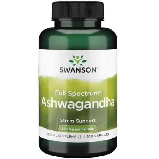 Swanson Full Spectrum Ashwagandha 450mg Capsules 100 Capsules