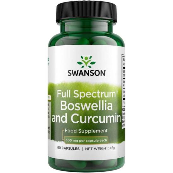 Swanson Full Spectrum Boswellia & Curcumin 300mg Capsules 60 Capsules