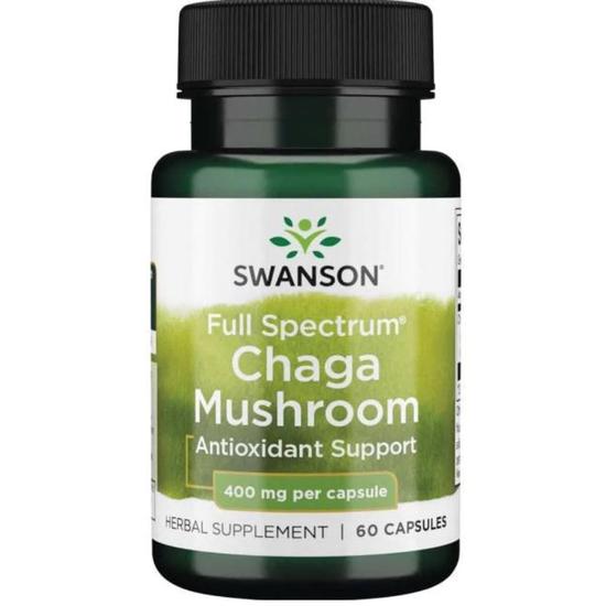 Swanson Full Spectrum Chaga Mushroom 400mg Capsules 60 Capsules