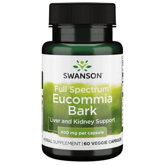 Swanson Full Spectrum Eucommia Bark 400mg Capsules 60 Capsules