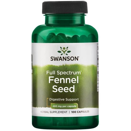 Swanson Full Spectrum Fennel Seed 480mg Capsules 100 Capsules