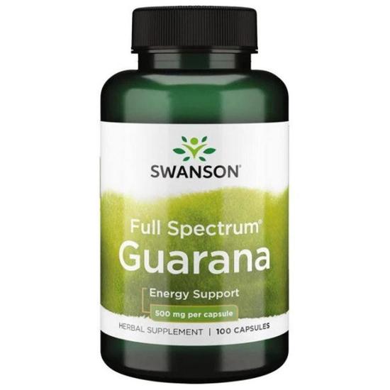 Swanson Full Spectrum Guarana 500mg Capsules 100 Capsules