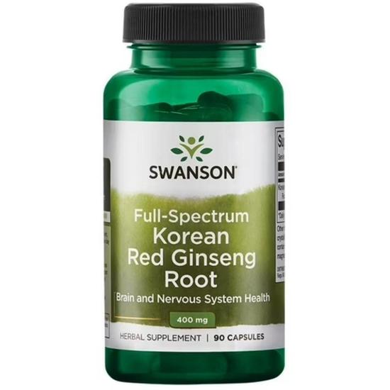 Swanson Full Spectrum Korean Red Ginseng Root 400mg Capsules 90 Capsules