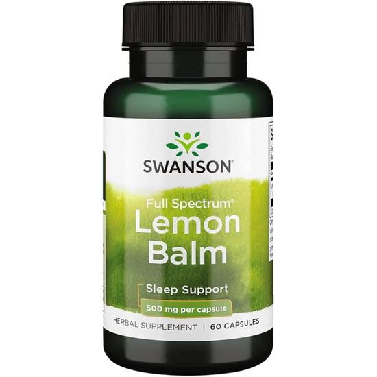 Swanson Full Spectrum Lemon Balm 500mg Capsules 60 Capsules