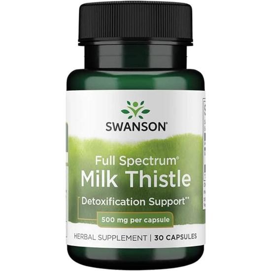 Swanson Full Spectrum Milk Thistle 500mg Capsules 30 Capsules