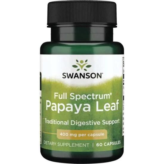 Swanson Full Spectrum Papaya Leaf 400mg Capsules 60 Capsules