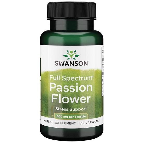 Swanson Full Spectrum Passion Flower 500mg Capsules 60 Capsules