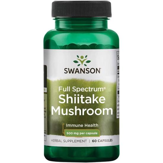 Swanson Full Spectrum Shiitake Mushroom 500mg Capsules 60 Capsules