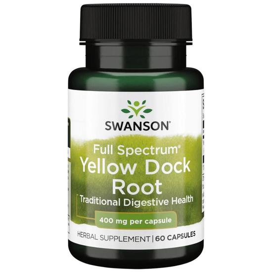 Swanson Full Spectrum Yellow Dock Root 400mg Capsules 60 Capsules