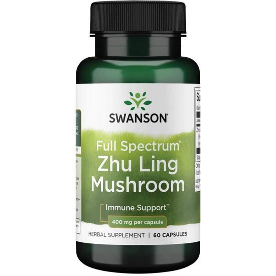 Swanson Full Spectrum Zhu Ling Mushroom 400mg Capsules 60 Capsules