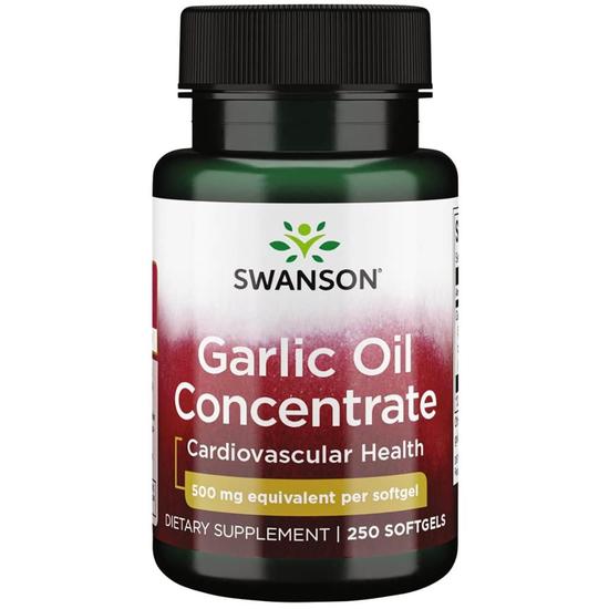 Swanson Garlic Oil Concentrate 500mg Softgels 250 Softgels