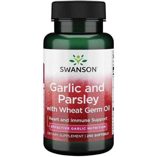 Swanson Garlic & Parsley With Wheat Germ Oil Softgels 250 Softgels