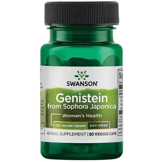 Swanson Genistein From Sophora Japonica 125mg Capsules 60 Capsules