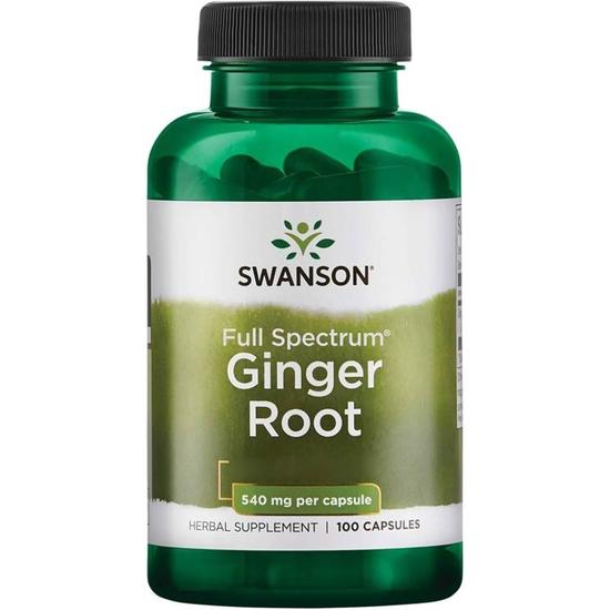 Swanson Ginger Root 540mg Capsules 100 Capsules