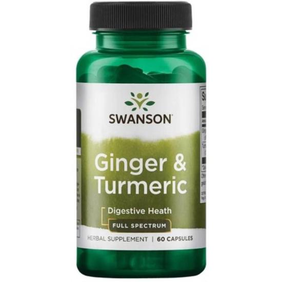 Swanson Ginger & Turmeric Capsules 60 Capsules