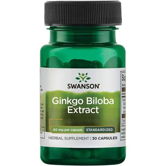 Swanson Ginkgo Biloba Extract 60mg Capsules 30 Capsules