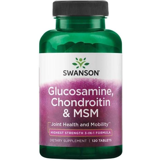 Swanson Glucosamine Chondroitin & MSM 750mg Tablets 120 Tablets