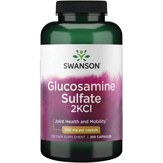 Swanson Glucosamine Sulphate 2KCl 500mg Capsules 250 Capsules