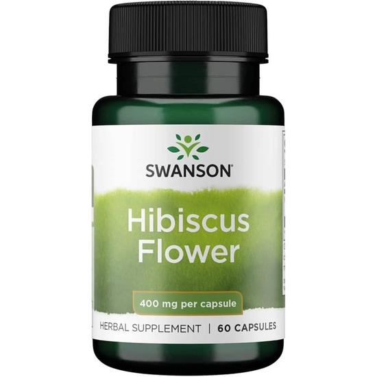 Swanson Hibiscus Flower 400mg Capsules 60 Capsules