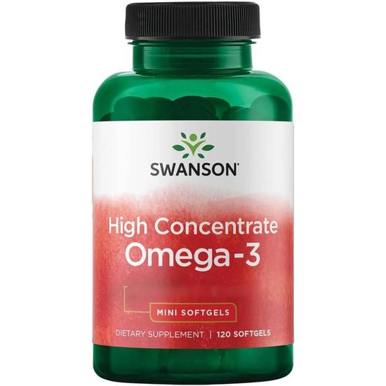 Swanson High Concentrate Omega-3 Softgels 120 Softgels