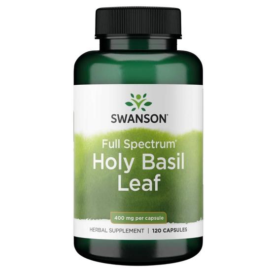 Swanson Holy Basil Leaf 400mg Capsules 120 Capsules