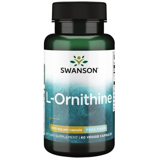 Swanson L-Ornithine 500mg Capsules 60 Capsules