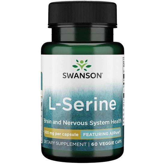 Swanson L-Serine 500mg Capsules 60 Capsules