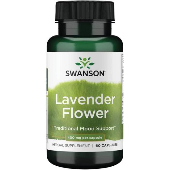 Swanson Lavender Flower 400mg Capsules 60 Capsules