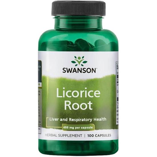 Swanson Licorice Root 450mg Capsules 100 Capsules