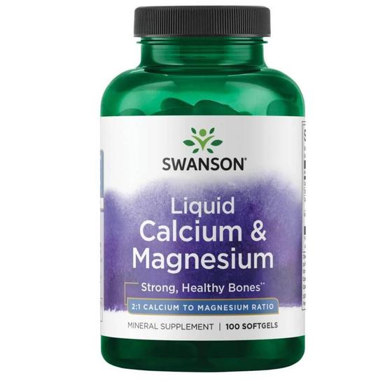 Swanson Liquid Calcium & Magnesium Softgels 100 Softgels