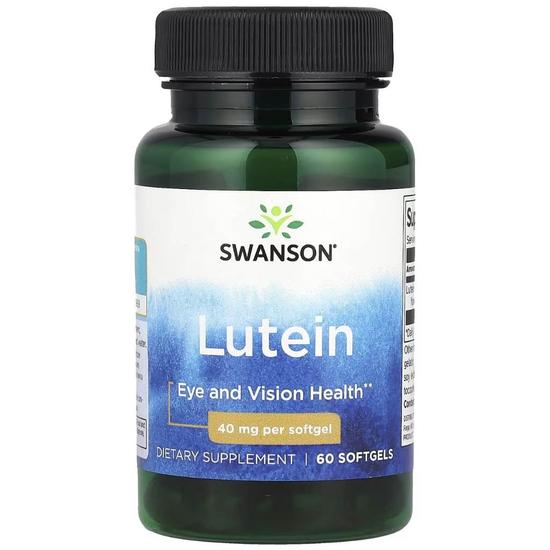 Swanson Lutein 40mg Softgels 60 Softgels