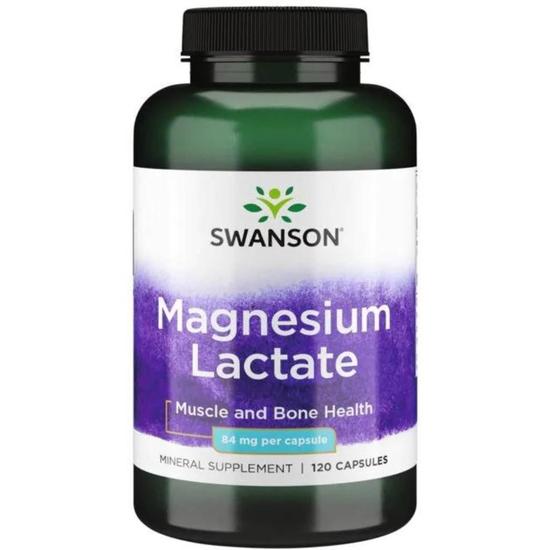 Swanson Magnesium Lactate 84mg Capsules 120 Capsules