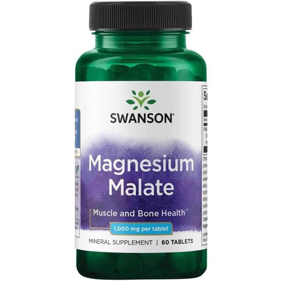 Swanson Magnesium Malate 150mg Elemental Magnesium Tablets 60 Tablets