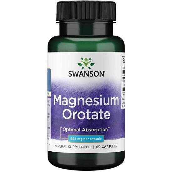 Swanson Magnesium Orotate 40mg Capsules 60 Capsules