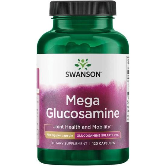 Swanson Mega Glucosamine 750mg Capsules 120 Capsules