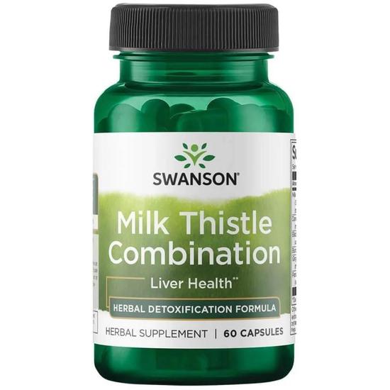 Swanson Milk Thistle Combination Capsules 60 Capsules